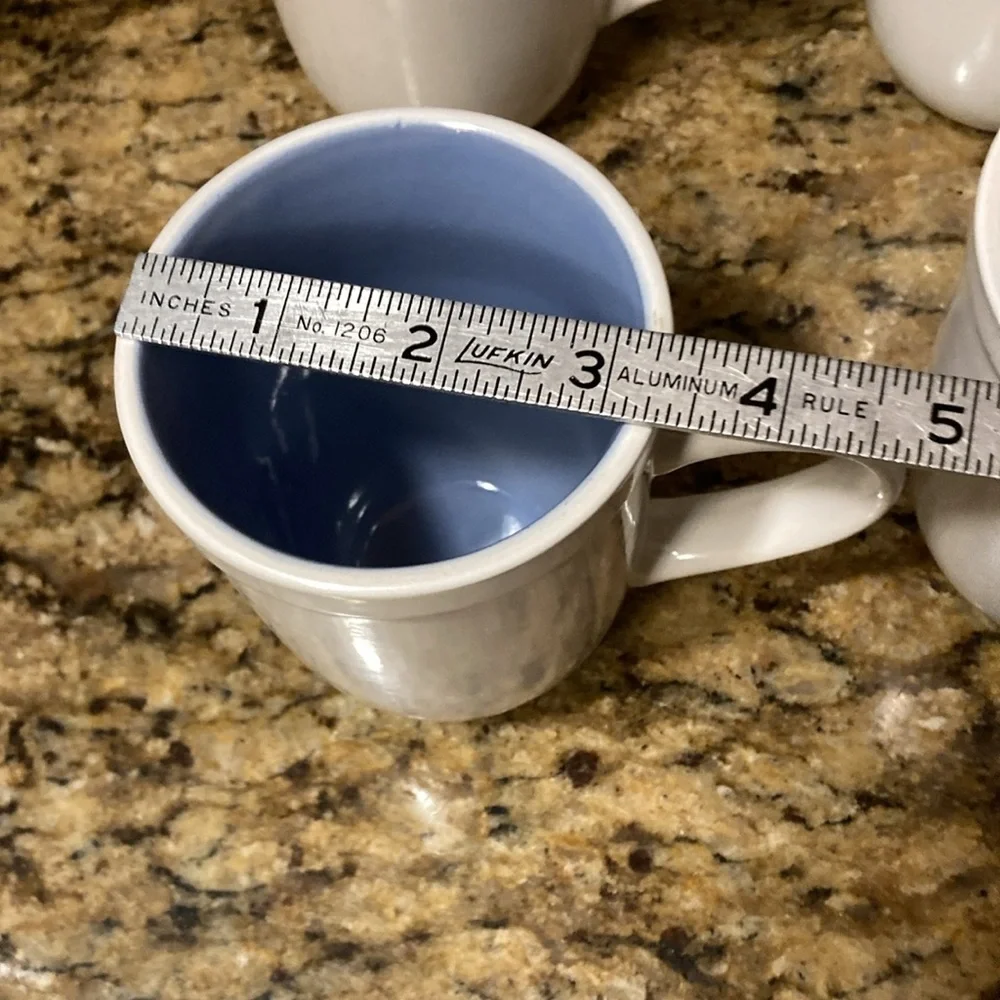 Gibson set of 4 mugs white blue see pictures please